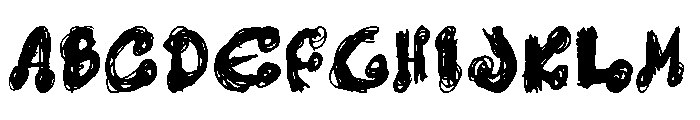 Messy dots Font UPPERCASE