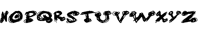 Messy dots Font LOWERCASE