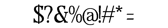 Mestalight Font OTHER CHARS