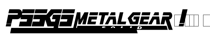 Metal Gear Font OTHER CHARS