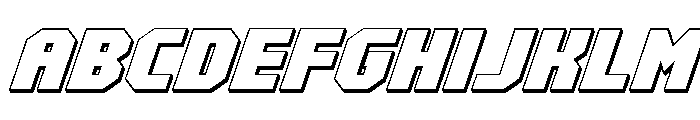 Metal Sentinel 3D Italic Font UPPERCASE