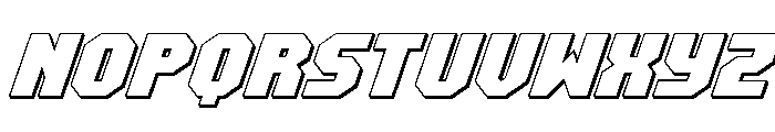 Metal Sentinel 3D Italic Font UPPERCASE