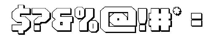 Metal Sentinel 3D Font OTHER CHARS