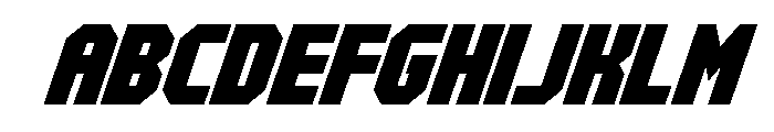 Metal Sentinel Condensed Ital Font UPPERCASE