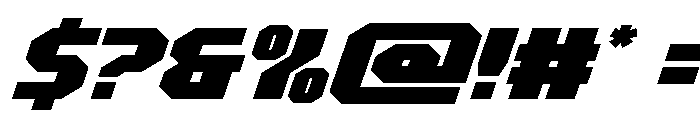 Metal Sentinel Expanded Italic Font OTHER CHARS
