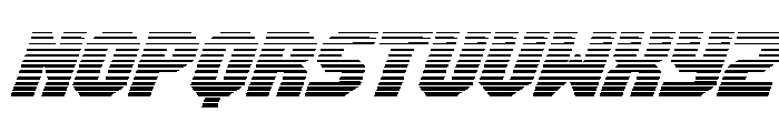 Metal Sentinel Gradient Italic Font LOWERCASE