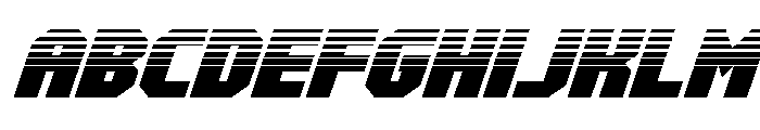 Metal Sentinel Halftone Italic Font UPPERCASE