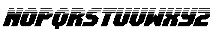 Metal Sentinel Halftone Italic Font LOWERCASE