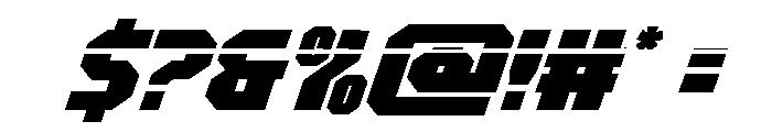 Metal Sentinel Laser Italic Font OTHER CHARS