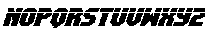Metal Sentinel Laser Italic Font LOWERCASE