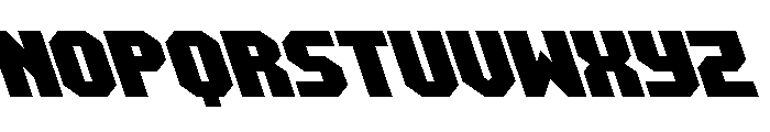 Metal Sentinel Leftalic Font LOWERCASE