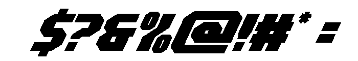 Metal Sentinel Super-Italic Font OTHER CHARS