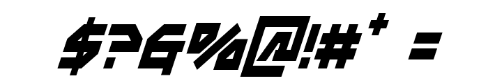 Metal Storm Condensed Italic Font OTHER CHARS