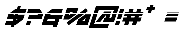 Metal Storm Laser Italic Font OTHER CHARS