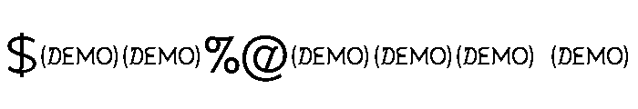 Metaphysica Demo Demo Font OTHER CHARS