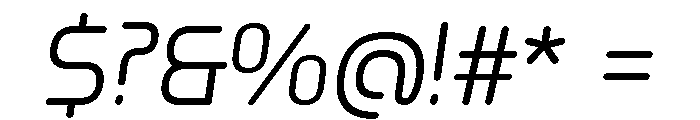 Metropia Italic Font OTHER CHARS