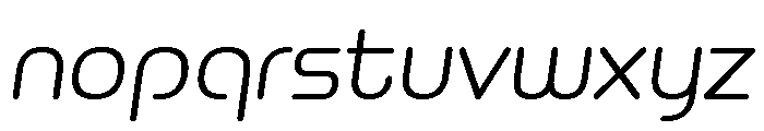 Metropia Italic Font LOWERCASE
