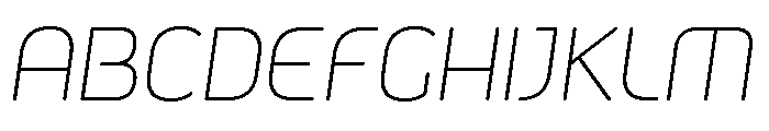 Metropia Light Italic Font UPPERCASE