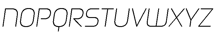 Metropia Light Italic Font UPPERCASE