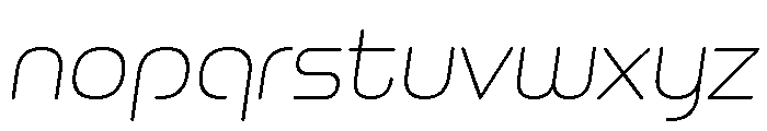 Metropia Light Italic Font LOWERCASE