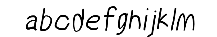 MewTooHand Bold Condensed Italic Font LOWERCASE