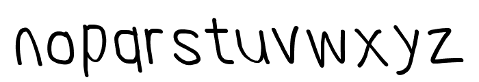 MewTooHand Bold Condensed Leftalic Font LOWERCASE