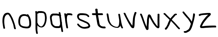 MewTooHand Bold Leftalic Font LOWERCASE