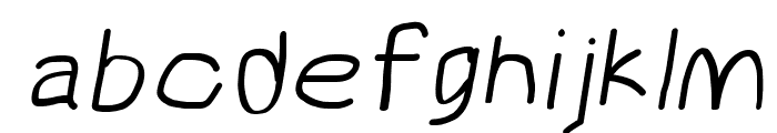 MewTooHand Bold Wide Italic Font LOWERCASE