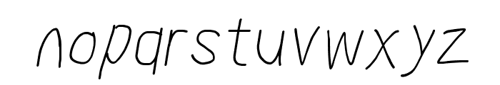 MewTooHand Condensed Italic Font LOWERCASE