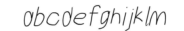 MewTooHand ExtraItalic Font LOWERCASE