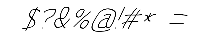 MewTooHand UltraItalic Font OTHER CHARS