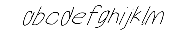 MewTooHand UltraItalic Font LOWERCASE