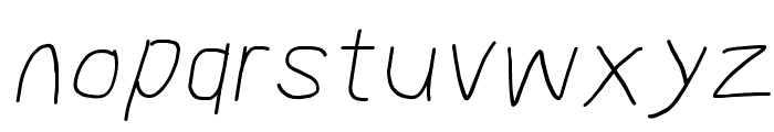 MewTooHand Wide Italic Font LOWERCASE