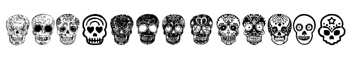 Mexican Skull Font UPPERCASE