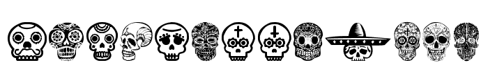 Mexican Skull Font LOWERCASE