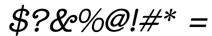 Memo Italic Font OTHER CHARS