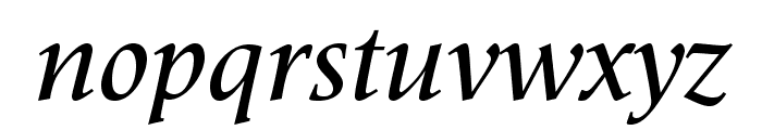 MeridienLTStd-MediumItalic Font LOWERCASE
