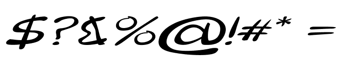 Merilee-ExtraexpandedItalic Font OTHER CHARS