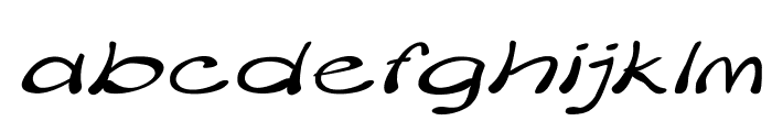 Merilee-ExtraexpandedItalic Font LOWERCASE