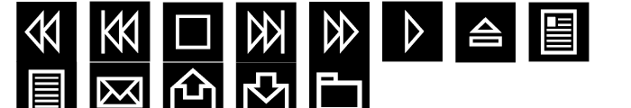 Media Icons Regular Font LOWERCASE