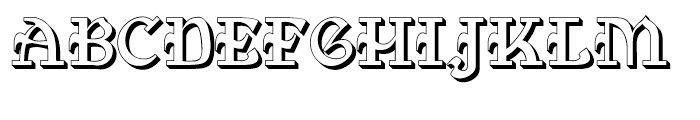 Medieval Gunslinger Shadow Font UPPERCASE