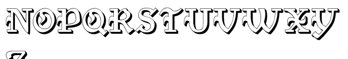 Medieval Gunslinger Shadow Font UPPERCASE