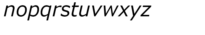 Meiryo Italic Font LOWERCASE