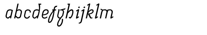 Melancholia Italic Font LOWERCASE