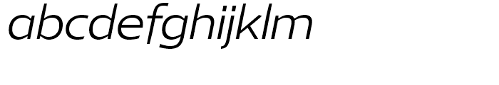 Mellnik ExtraLight Italic Font LOWERCASE