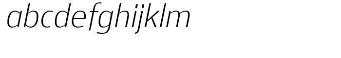 Mellnik Text SuperLight Italic Font LOWERCASE