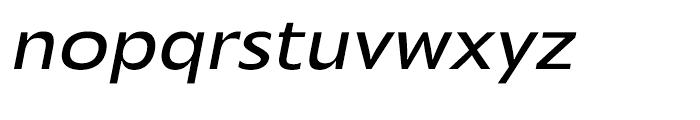 Mensa Expanded Regular Italic Font LOWERCASE