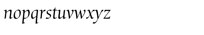 Mentor Light Italic Font LOWERCASE