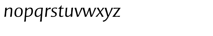 Mentor Sans Light Italic Font LOWERCASE