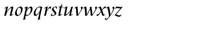 Meridien Medium Italic Font LOWERCASE